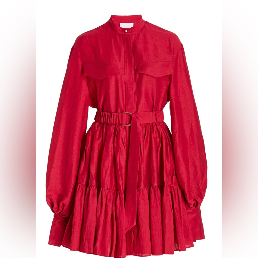 ACLER
Lalor Belted Linen-Blend Dress